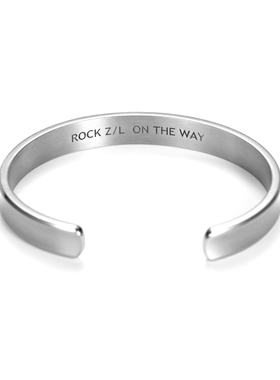 zeroline素圈凹面钛钢手镯中性