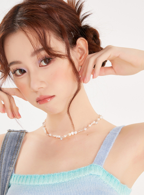 zeroline多巴胺蜜蜂小花珍珠项链