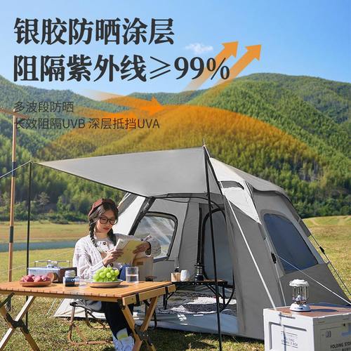 露营日记帐篷户外折叠便携式全自动野外露营野营装备野餐加厚防雨-图3