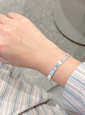 足银9999万花筒四叶草手镯女生款