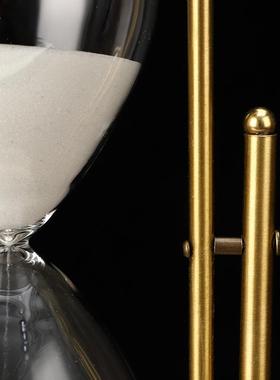 复古金属欧式旋转沙漏创意摆件家居客厅书房礼品沙漏计时器60分钟