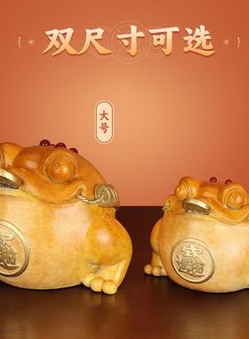 吉善缘 《进宝金蟾》铜金蟾摆件 招财三足蟾蜍公司开业礼品0973