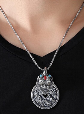 新款貔貅山鬼花钱吊坠男女士潮个