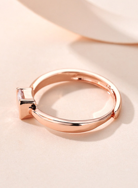 新款阿斯切工方形方糖戒指简约时