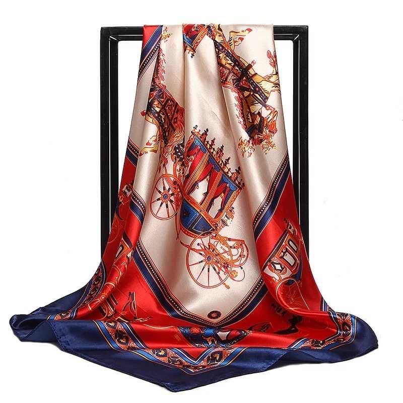 designer brand women scarf fashion 2019 flower print silk sc - 图2