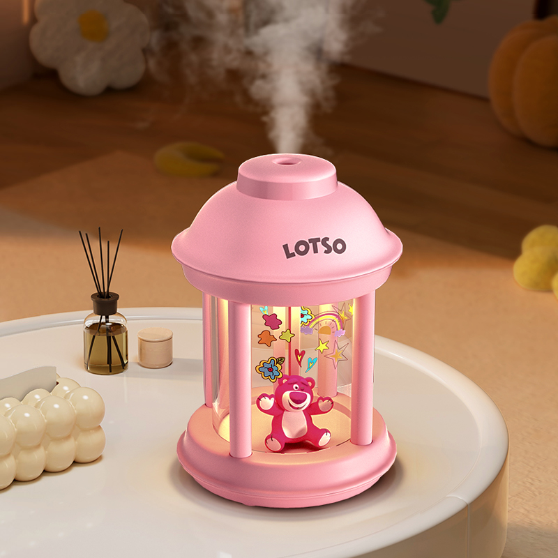 迪士尼空气加湿器小型车载家用静音卧室办公室桌面孕妇婴儿宿舍学生便携式大喷雾净化可充电usb夜灯2024新款