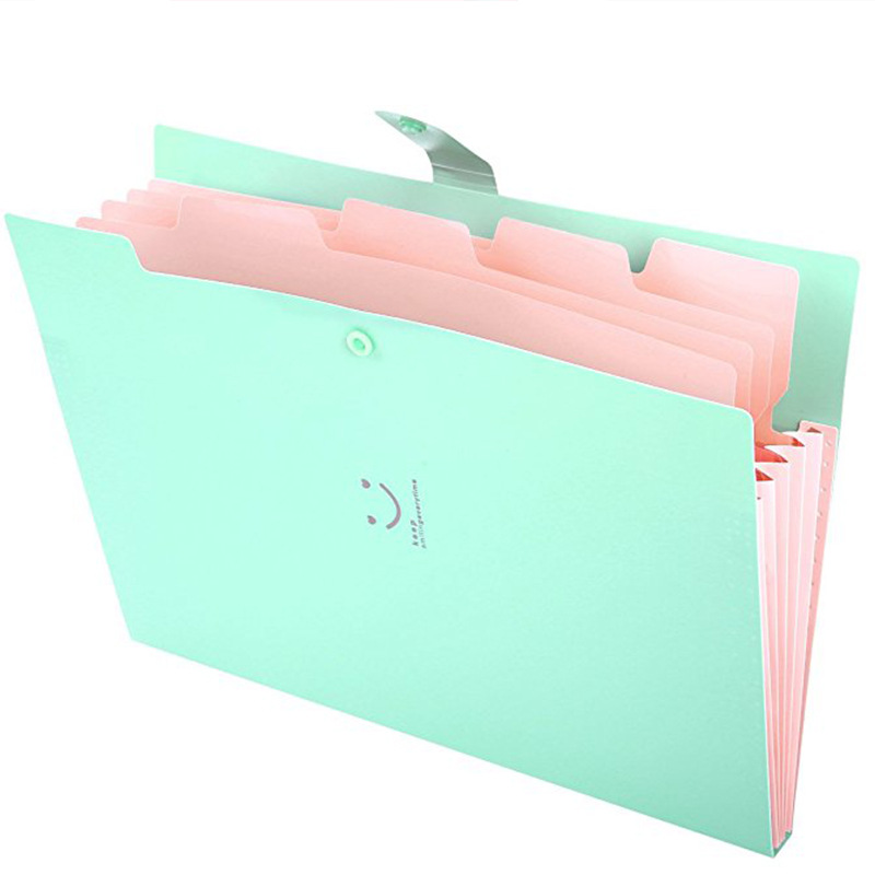 punched folder A4 paper binder ring file活页文件夹5 floors - 图3