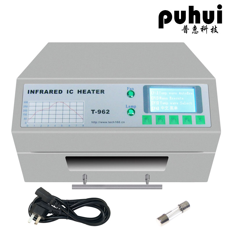 回流焊机普惠T-962红外A/C贴片小型回焊炉SMT线路板PCB焊接机 - 图0