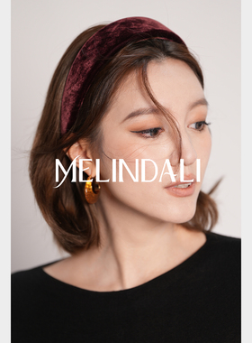MELINDA LI【颅顶天才】桑蚕丝丝绒气质法式简约宽边高级感发箍