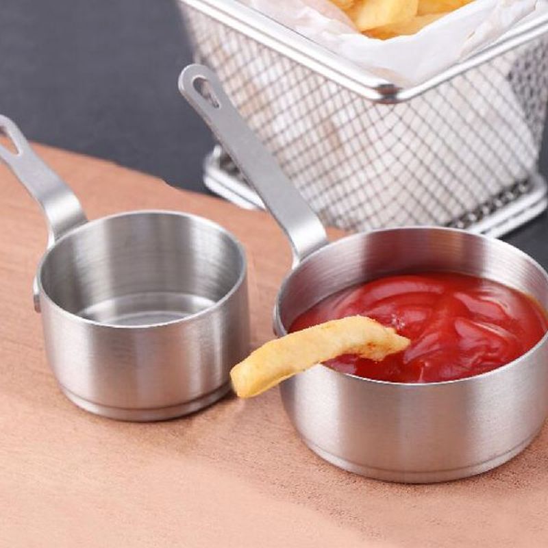 Cups Sauce Condiment Dishes Metal Small Dish Gravy Dipping - 图0