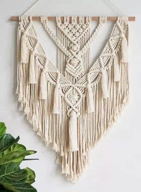 Wall Hanging Handwoven Bohemian Cotton Rope Boho Tapestry