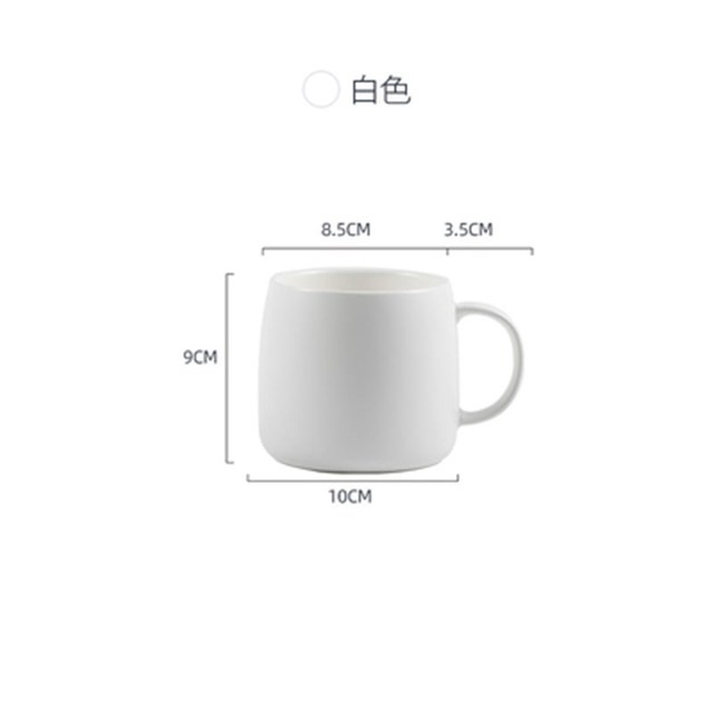 500ml Ceramic Mug Office Mug With Lid And Spoon Large Capaci - 图1