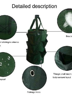 Outdoor Grow Bag for Plants Hanging Strawberry Bag
