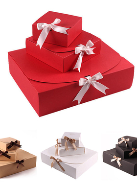 1pc Gift Wrapping Paper Boxes With Bowknot Wedding Birthday