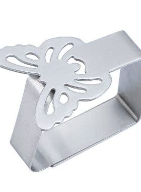4PCS Stainless Steel Tablecloth Clips Decorative Leaf