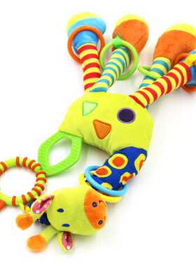 New Arrival Soft Giraffe Animal Handbells Rattles Plush Infa