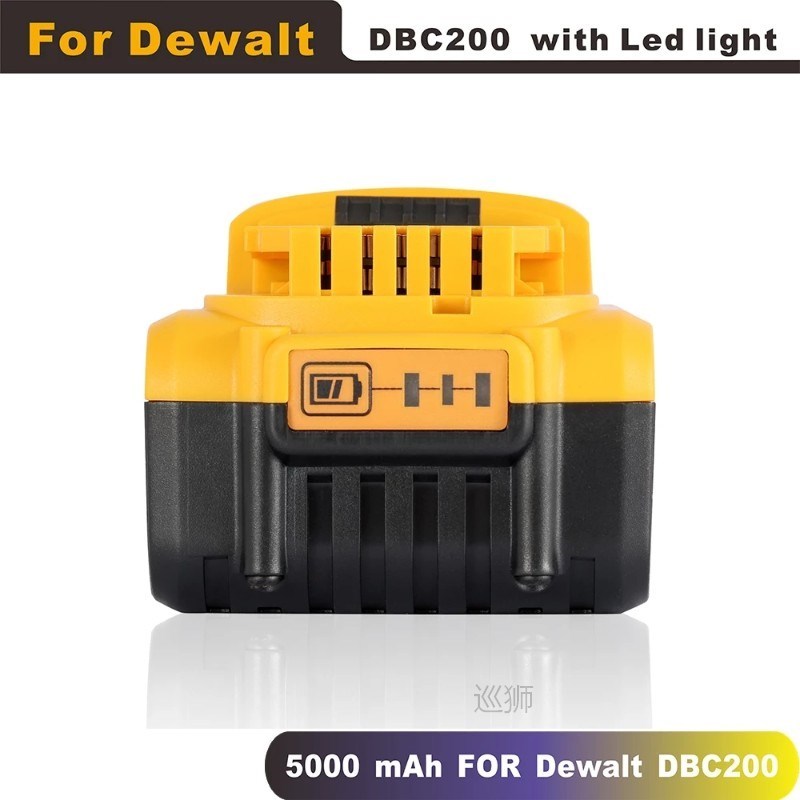 18V 5.0Ah DCB200 Replacement Li-ion Battery for DeWalt MAX X - 图0