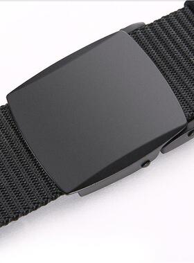 2022 New  Men's Belt Fashion Black Nylon Outdoor Met