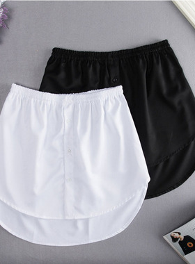 Hot Underskirt Shirt Extender Women Mini Skirts Black White