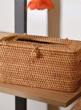 Simple Vietnamese Rattan Weaving Tissue Boxes Creative