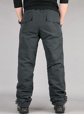 Winter Thick Fleece Casual Pants Men Cotton Military Tactica