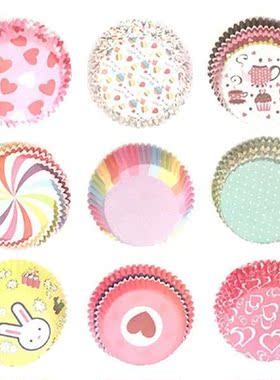 100Pcs Colorful Paper Cake Cupcake Liner Muffin Box Cup