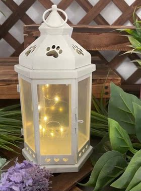 Metal Candlestick Retro Hanging Lantern Iron Art Solar