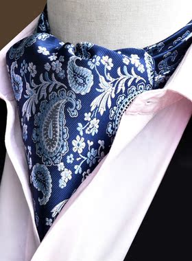 Men's Vintage Paisley Floral Formal Cravat Ascot Tie