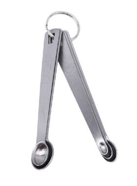 5 PCS Silver Stainless Steel Measuring Spoons Kitchen