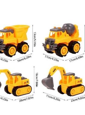 Simulation Engineering Car Toy Excavator Model Tractor Toy