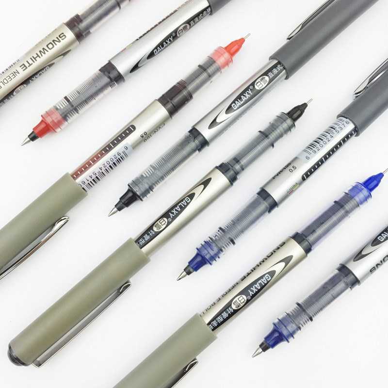 12PCS SNOWHITE Straight Liquid Type Ball Pen PVN 166 Roller - 图0