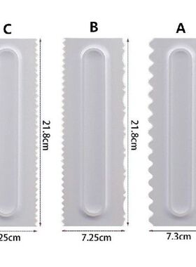 1pc Cream Scraper Irregular Teeth Edge Spatulas Cake Baking