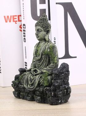 Resin Decorative Rockery Stone Statue Fish Tank Sitting