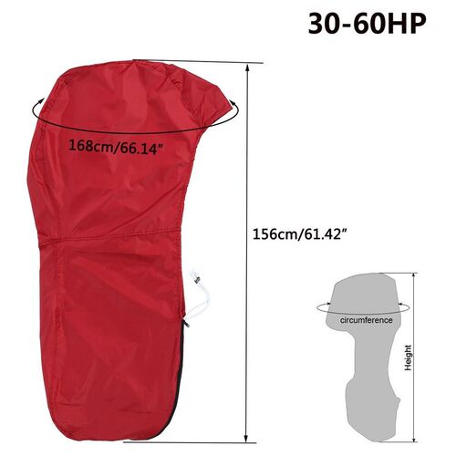420D Full Outboard Engine Cover Boat Cover 6-225HP Waterproo - 图3