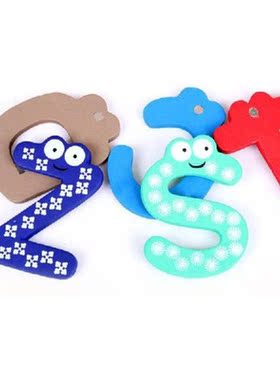 26Pcs Cartoon Fridge Wooden Magnet Baby Child Toy Puzzle