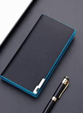 New men's wallet Thin slim wallet leather long Male