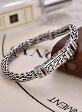 新品新款个性手工编织回纹手链宽