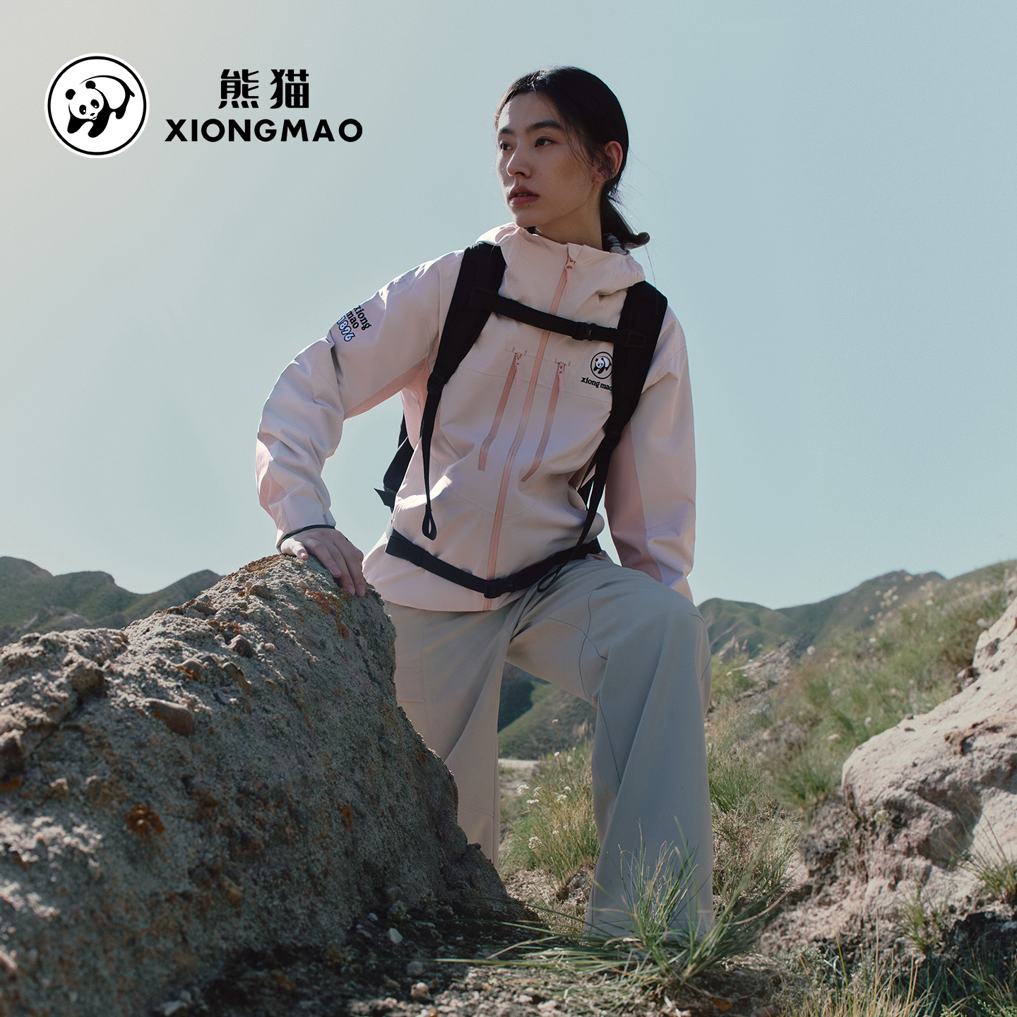 熊猫X骆驼 情侣款【探岳者】抓绒三合一冲锋衣2025新款登山服外套 - 图0