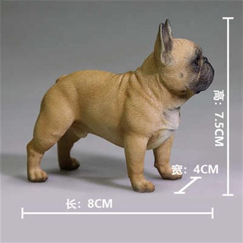 Mrz 1/6法国斗牛犬模型仿真法斗萌宠兵人动物狗摆件潮玩手办-图1