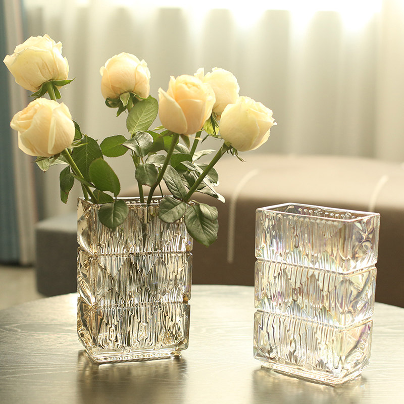 北欧花瓶玻璃透明插花摆件客厅ins风网红轻奢水养玫瑰鲜花高级感,淘宝优惠券,粉丝福利购,淘宝优惠卷