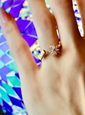 帕诗韵s925纯银也门地图戒指小众时尚轻奢百搭尾戒女高级感气质