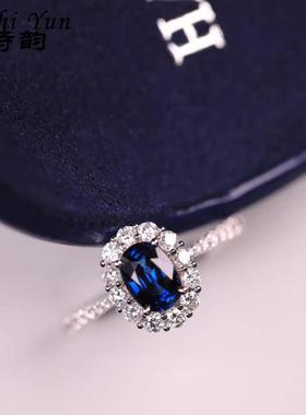 通体s925纯银戒指女美码小众高级