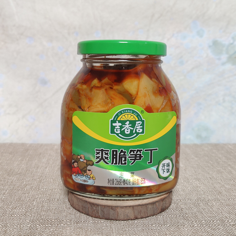 吉香居爽脆笋丁306g瓶罐装开味下饭菜香辣咸菜莴笋酱腌菜四川泡菜 - 图1