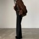 Maillard Suede Jacket Women's Autumn and Winter Design Niche Short American Bomber Jacket Trendy Top