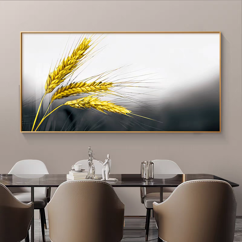 穗穗平安客厅装饰画现代简约沙发背景画饭店餐厅麦穗麦田墙壁挂画,淘宝优惠券,粉丝福利购,淘宝优惠卷