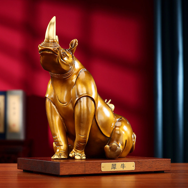黄铜牛上牛摆件办公室犀牛装饰礼品家居客厅现代铜工艺品商务礼品,淘宝优惠券,粉丝福利购,淘宝优惠卷