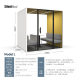 Soundproof room, silent cabin, telephone booth reception negotiation room, piano room, drum room, singing room, live broadcast room, mobile