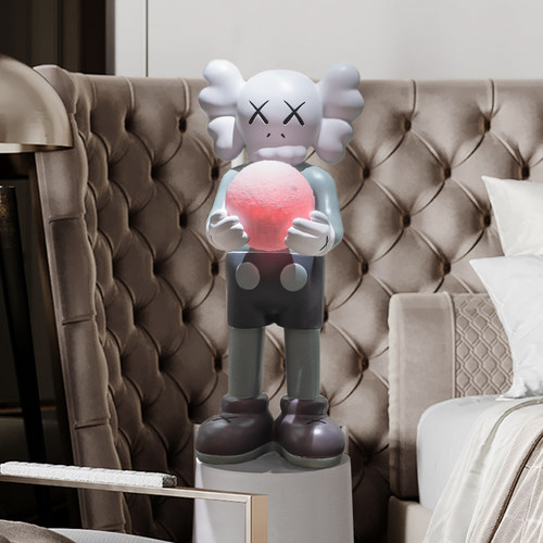 网红捧灯kaws网红熊大摆件玩偶卡通公仔落地现代简约客厅软装饰品 - 图1