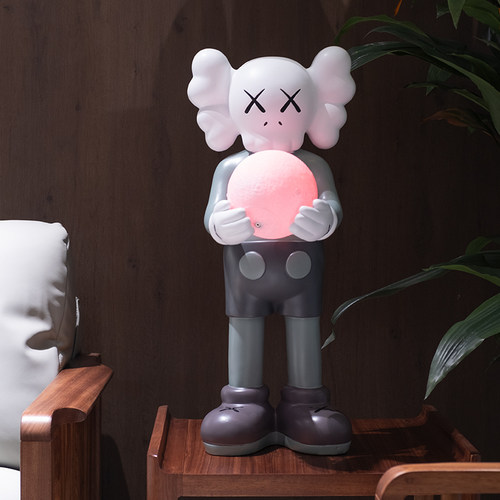 网红捧灯kaws网红熊大摆件玩偶卡通公仔落地现代简约客厅软装饰品 - 图3