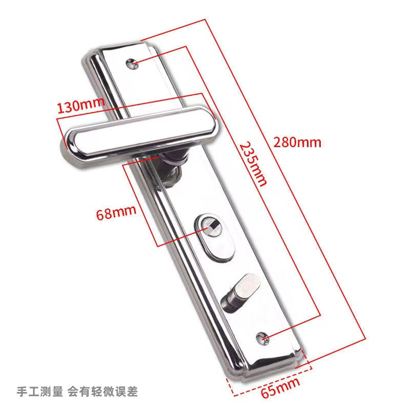 多功能不锈钢防盗门把手加厚入户大门锁外门家用防撬门通用型拉手 - 图2